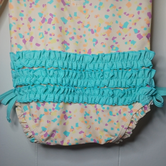 Ruffle Butts Pastel Confetti Baby Onesie - Picture 6 of 6